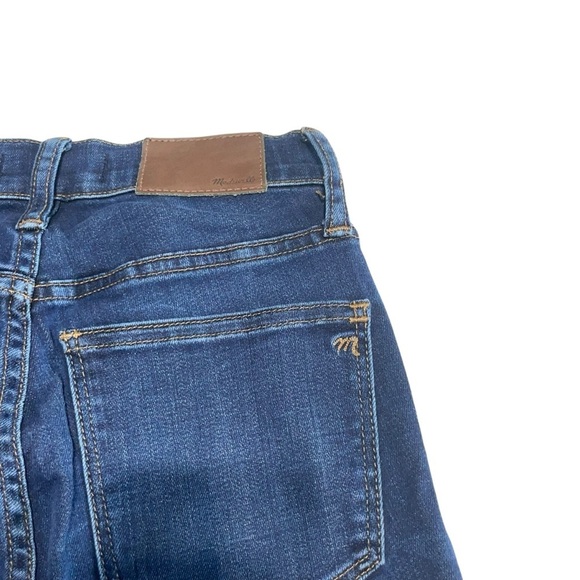 Madewell 9" High Rise Skinny Dark Wash Stretch Lightly Whiskered Jeans Size 24 - Picture 7 of 11